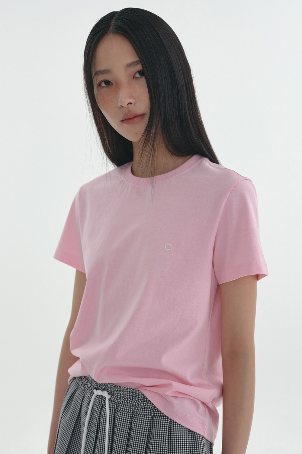 clove - [24SS clove] Daily Fitted T-Shirt (Pink)