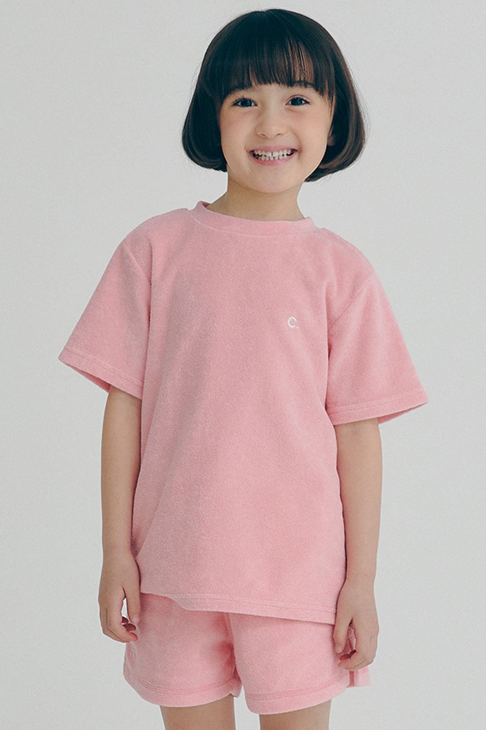 clove - [22SS clove] Terry T-Shirt_Kids (Pink)